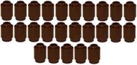 Lego 25x Dark Brown Round Brick 1x1 (3062) NEW!!!