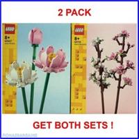 LEGO Botanical 2 Pack - Cherry Blossoms 40725 & Lotus Flowers 40647 NEW & SEALED
