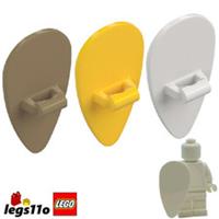 LEGO 2586 - Pack of 1x 2x - NEW Minifigure Oval Long Shield with Handle Bar