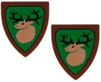 Lego 2x Forestman Deer Head Shield (3846pb058) NEW!!!