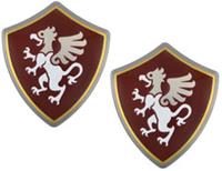 Lego 2x Quadrilateral with Griffin on Dark Red Background Shield (4972pb02) NEW!