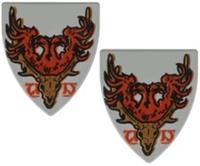 Lego 2x Harry Potter Shield Durmstrang Stag Coat of Arms (3846pb019) NEW!!!