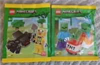 Lego Minecraft Minifigures Paper Poly Bags x2 - New