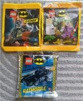 Lego DC Batman Minifigures & Vehicles Paper Poly Bags Sets x3 - New