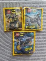 Lego DC Batman Minifigures & Vehicles Paper Poly Bags Sets x3 - New