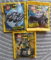 Lego DC Batman Minifigures & Vehicles Paper Poly Bags Sets x3 - New