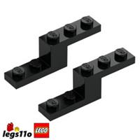 LEGO 5712 Pack of 2x - Step Bracket 1x5x1.3 NEW Black