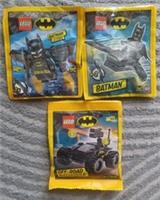 Lego DC Batman Minifigures & Vehicles Paper Poly Bags Sets x3 - New