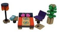 Lego Bedroom Set. Bed, laptop, lamp, plant accessories NEW!!!