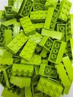 LEGO 3001 Brick 2 x 4 Lime BULK Pack of 25 - FREE P&P! New Parts