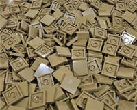 70 x LEGO 2x2 Tile 3068 - Dark Tan - Thin, Flat, Studless Plate PACK OF 70