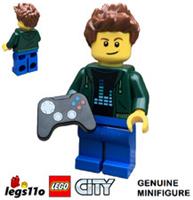 LEGO CITY - Gamer Guy with Video Game Controller NEW minifigure