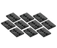 10 x LEGO - 3x4 Minifigure Base Plate Modified Tile 17836 88646 - Black - NEW