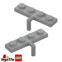 LEGO 29169 / 30043 NEW Plate 1x4 with Downwards Bar / Hook - Pack of 2x