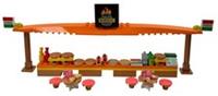 Food Stall, Fast food, Pizza, Burger, Tables. Made using genuine new Lego