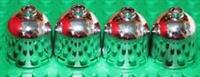 Lego 4x Silver Chrome Brick, Round 2x2x1 Dome Top (30151) NEW!