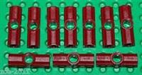 Lego 10x Technic Dark Red Axle and Pin connector Angled #2 NEW!!!
