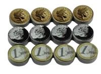 Lego 12x Light Bluish Grey Round Tile 1x1 Custom Printed Quarter Dollar Coin NEW