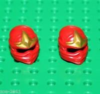 Lego 2x Ninjago Red Wrap with Gold Pattern, Headgear (98133) NEW!!!