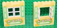 Lego 2x Bright Light Yellow Panel 1x5x6 with window (15627) NEW!!!