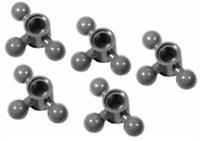 Lego 5x Dark Bluish Grey Technic Steearing Arm with 3 Tow Ball (15460)