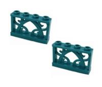 Lego 2x Dark Turquoise Fence 1x4x2 NEW!!!