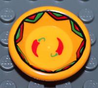 Lego Dish 3x3 Red Hot Chilli Peppers (6256pb04) NEW!!!
