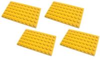 Lego 4x Yellow Plate 6x10 (3033) NEW!!!