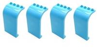 Lego 4x Medium Azure Panel 3x4x6 Curved Top (2571) NEW!!!