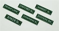 Lego 6x Dark Green Tile 1x4 Custom Printed Street Name NEW!!