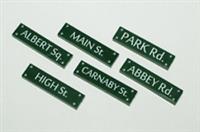 Lego 6x Dark Green Tile 1x4 Custom Printed Street Name NEW!!!