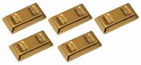 Lego 5x Gold Chrome Utensil Ingot,bar (99563) NEW!!!