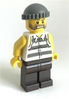 100% Genuine LEGO Prisoner Crook Robber Minifigure w Cap cty0266 set 4440 4437