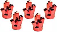 Lego Chrome Red Rock 1x1 Crystal 5 point 5 pieces NEW!