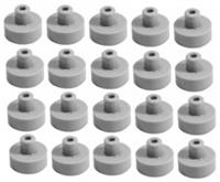 Lego 20x Light Bluish Grey Tile 1x1 Round with Bar Pin Holder NEW!!!