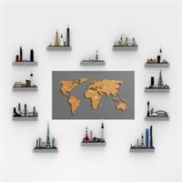 Display Shelf for Lego Architecture Cities / Wall Mounted Shelf London / Paris