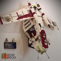 Wall mount for Lego 75309 Republic Gunship Star Wars Gecko Bricks