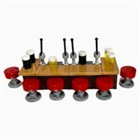 LEGO Long Beer Bar / Pub with Extra Beer & Stools MOC - Minifigure Accessories