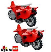 LEGO Pack of 2x - NEW Stuntz Motorbike Plane Flywheel Powered Bike Motorcycle