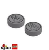 LEGO 21610 / 98138 NEW Drinks Can Top Ring-Pull Round 1x1 Tile - Pack of 2x