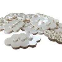 LEGO 5x Plate, Cloud Design, 3x5, White, Mario - Part no. 35470 / 5 Pieces