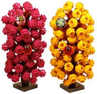 Lego 2x Big Bush, tree Magenta & Bright Light Orange NEW!!