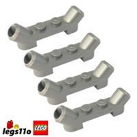 LEGO 61072 - Pack of 4x - NEW Plate 1x4 with Exhaust Ports - Flat Silver