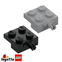 LEGO 4488 / 10313 / 67688 Pack of 2x 4x - Plate 2x2 with Wheel Holder Pin NEW