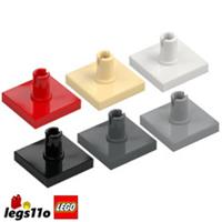 LEGO 2460 / 49153 - Pack of 1x 2x 4x - NEW Tile 2x2 with Vertical Pin Connector