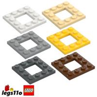 LEGO 64799 - Pack of 1x 2x 4x - NEW Plate 4x4 Frame with 2x2 Open Centre