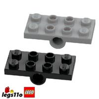 LEGO 26599 - Pack of 1x 2x 4x - NEW Plate 2x4 with Underside Pin Holes