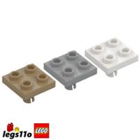 LEGO 2476 / 48241 - Pack of 1x 2x 4x - NEW Plate 2x2 with Bottom Pin Connector