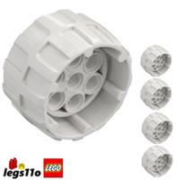 LEGO 1148 - Pack of 4x - NEW Treaded Hard Plastic Space Wheel 37mm x 22mm