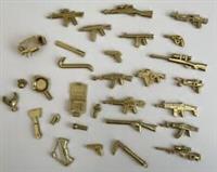 Lego Minifigure Gold Accessories Weapons and Utensils Soldier x30 Brand New